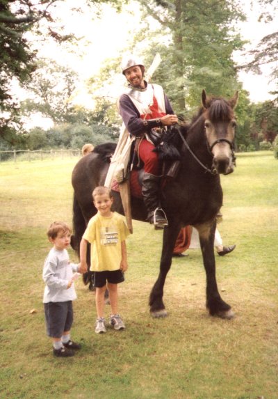 Sir Tom Jennings mounted on his noble charger